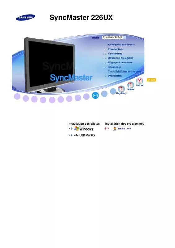 Mode d'emploi SAMSUNG SYNCMASTER 226UX