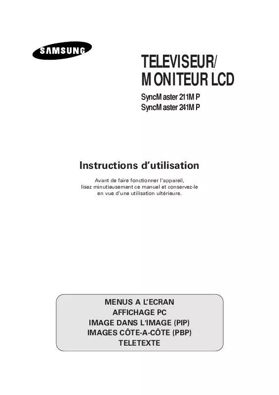 Mode d'emploi SAMSUNG SYNCMASTER 241MP