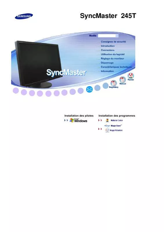 Mode d'emploi SAMSUNG SYNCMASTER 245T