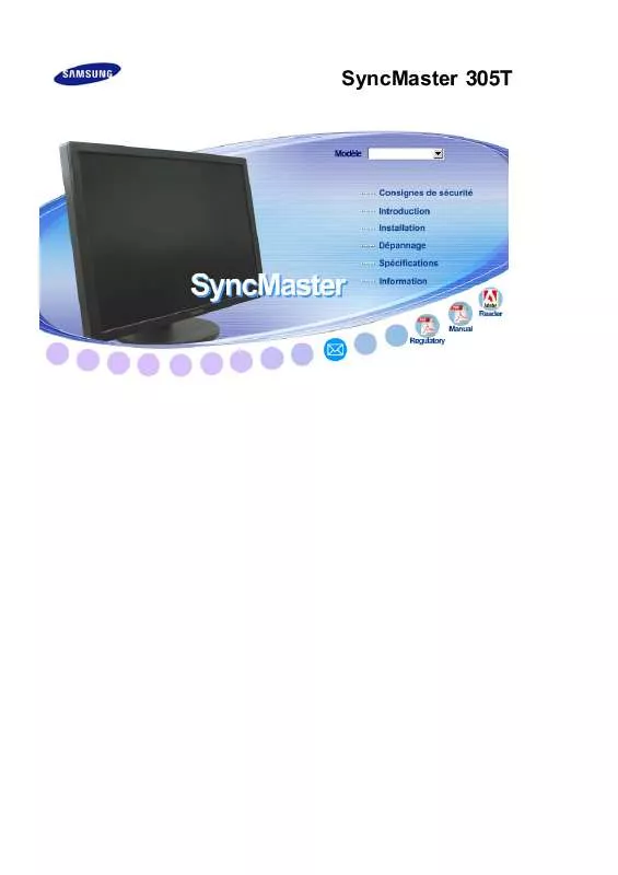 Mode d'emploi SAMSUNG SYNCMASTER 305T