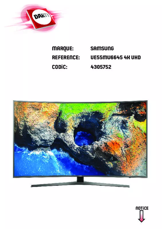 Mode d'emploi SAMSUNG 55MU6645