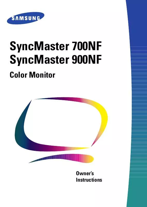 Mode d'emploi SAMSUNG SYNCMASTER 700NF