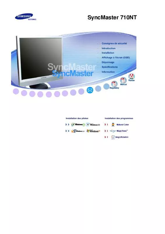 Mode d'emploi SAMSUNG SYNCMASTER 710NT