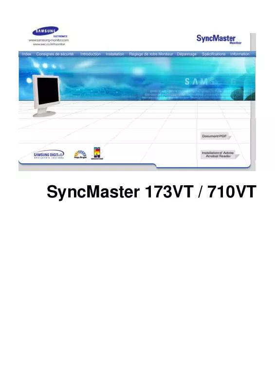 Mode d'emploi SAMSUNG SYNCMASTER 710VT