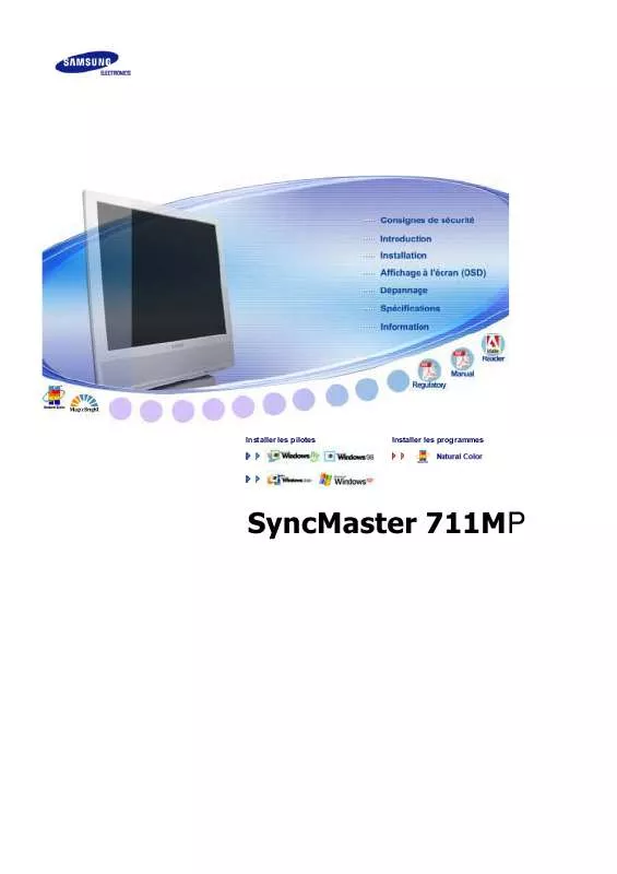 Mode d'emploi SAMSUNG SYNCMASTER 711MP