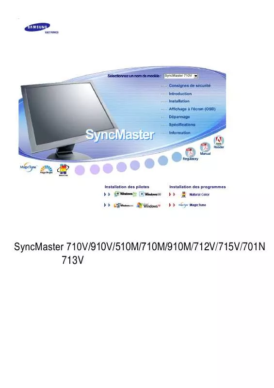 Mode d'emploi SAMSUNG SYNCMASTER 713V