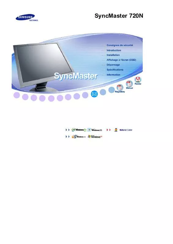 Mode d'emploi SAMSUNG SYNCMASTER 720N