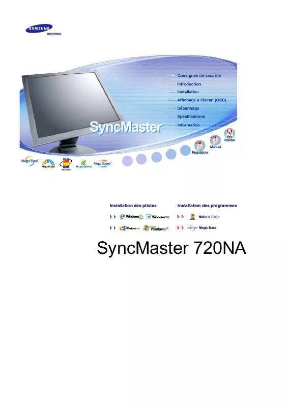 Mode d'emploi SAMSUNG SYNCMASTER 720NA