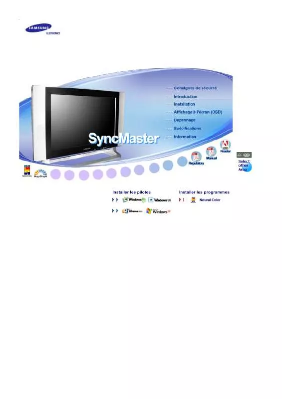 Mode d'emploi SAMSUNG SYNCMASTER 730MW