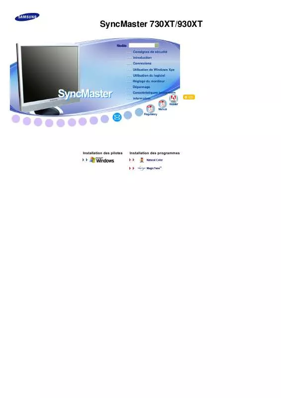 Mode d'emploi SAMSUNG SYNCMASTER 730XT