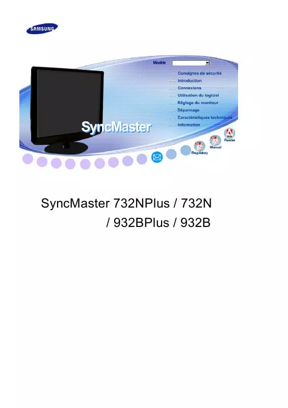 Mode d'emploi SAMSUNG SYNCMASTER 732N BLACK