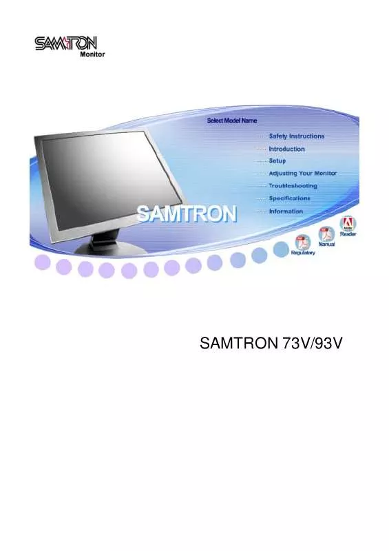 Mode d'emploi SAMSUNG SYNCMASTER 73V