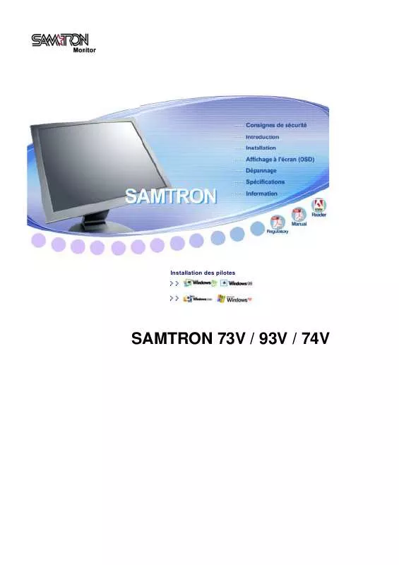 Mode d'emploi SAMSUNG SYNCMASTER 74V