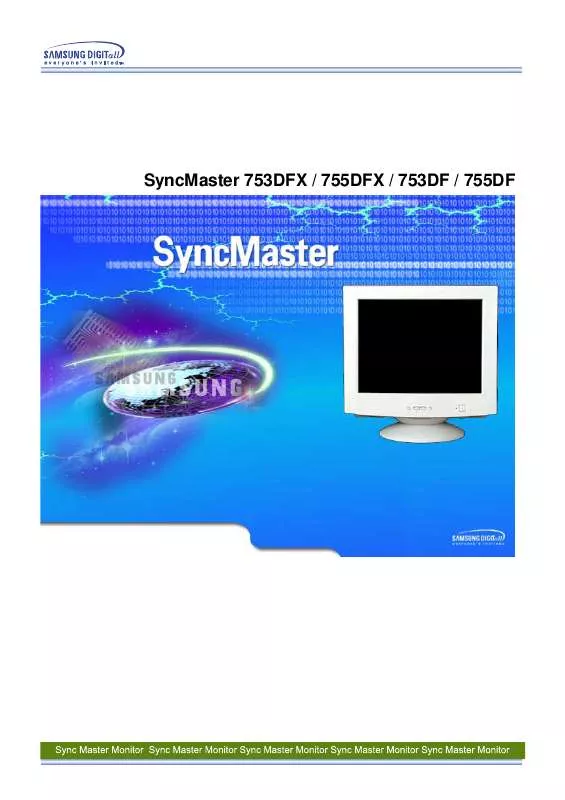 Mode d'emploi SAMSUNG SYNCMASTER 755DFX