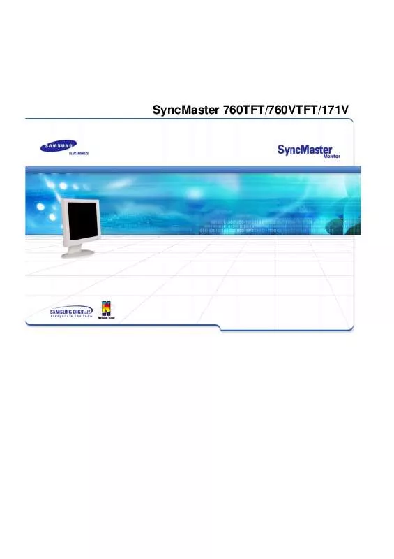 Mode d'emploi SAMSUNG SYNCMASTER 760VTFT