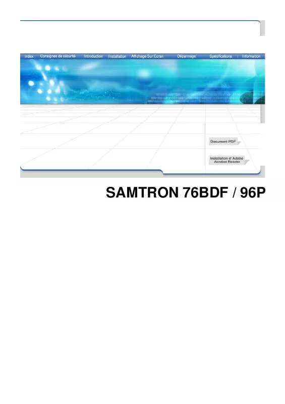 Mode d'emploi SAMSUNG SYNCMASTER 76BDF