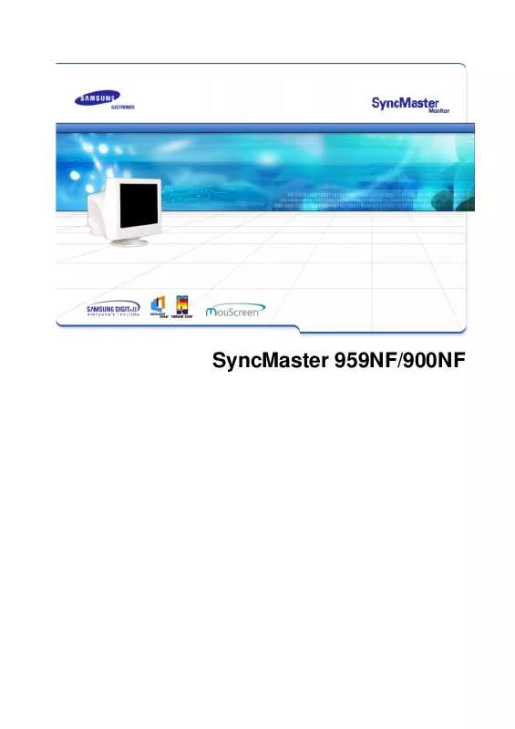 Mode d'emploi SAMSUNG SYNCMASTER 900NF