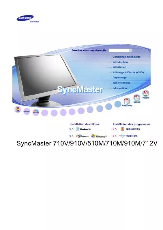 Mode d'emploi SAMSUNG SYNCMASTER 910M