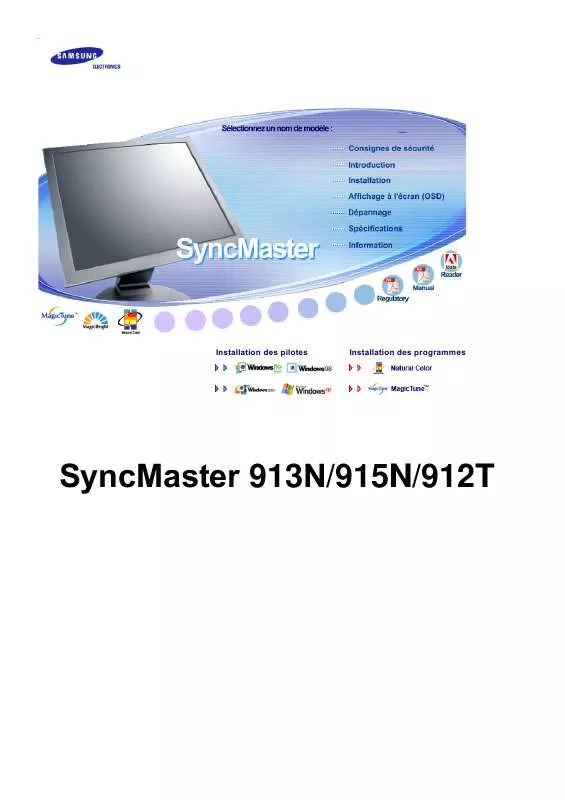 Mode d'emploi SAMSUNG SYNCMASTER 912T