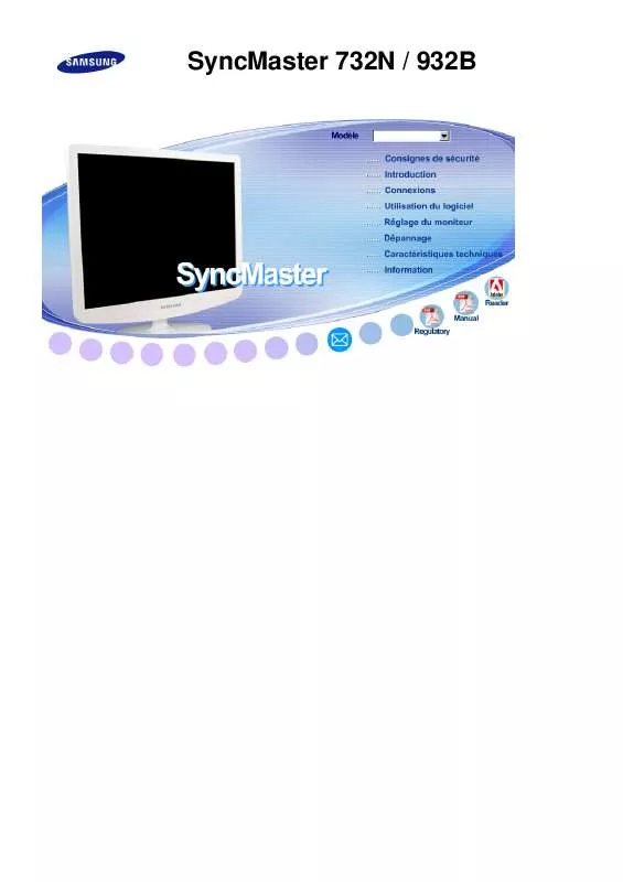 Mode d'emploi SAMSUNG SYNCMASTER 932B WHITE