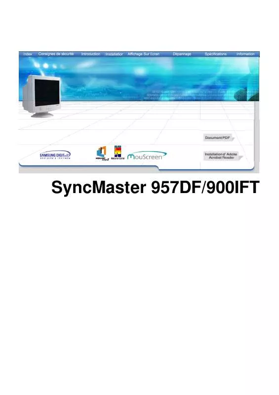 Mode d'emploi SAMSUNG SYNCMASTER 957DF