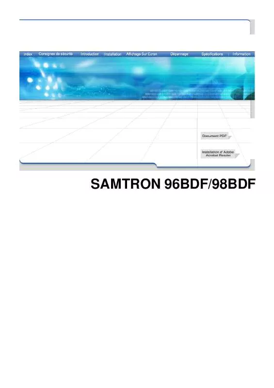 Mode d'emploi SAMSUNG SYNCMASTER 96BDF