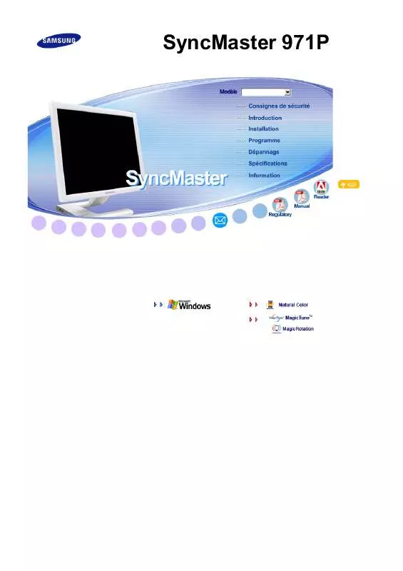 Mode d'emploi SAMSUNG SYNCMASTER 971P