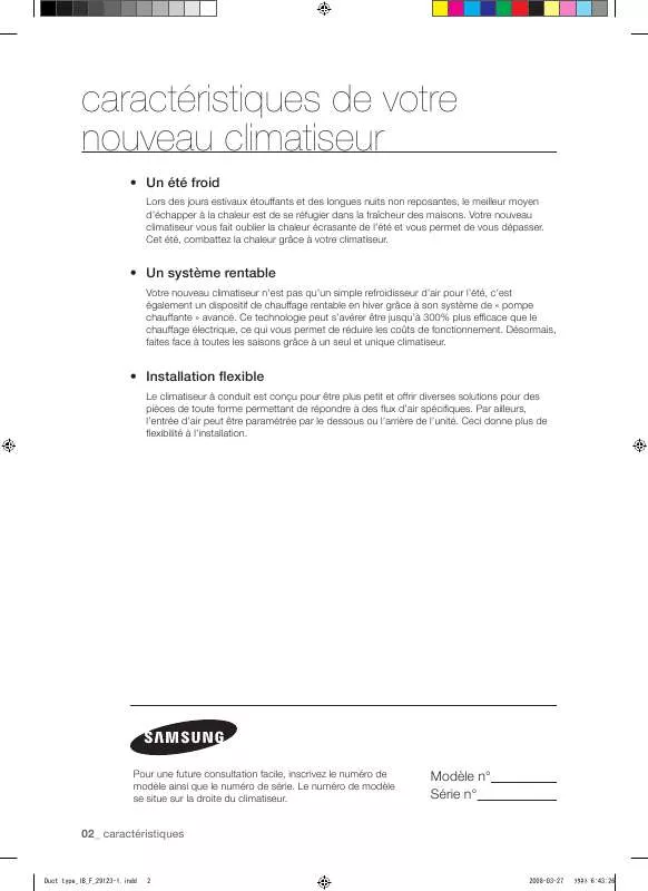 Mode d'emploi SAMSUNG AQ12FCX