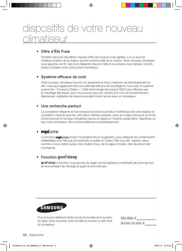 Mode d'emploi SAMSUNG AQV18AWAN