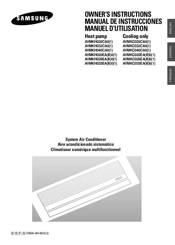 Mode d'emploi SAMSUNG AV-MKH026EA0