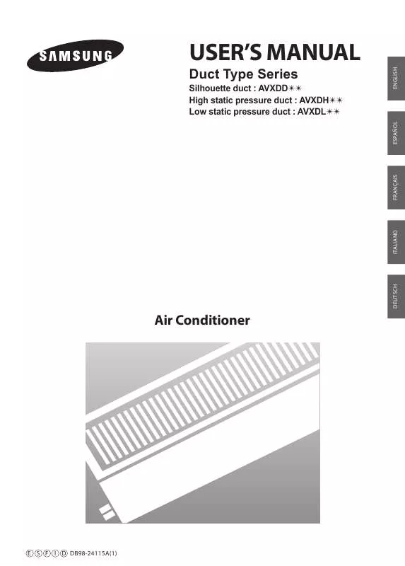 Mode d'emploi SAMSUNG AV-XDHH112EA