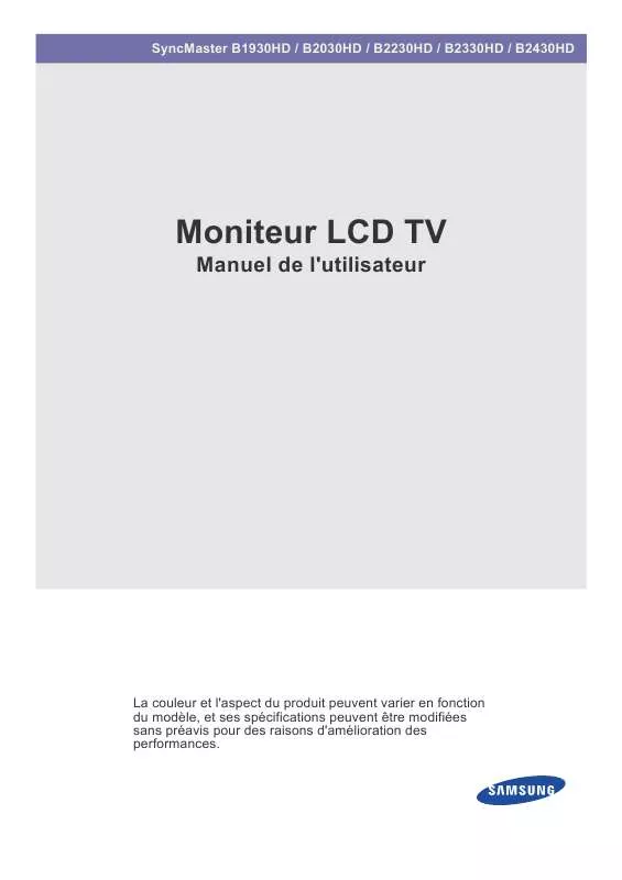 Mode d'emploi SAMSUNG B2230HD