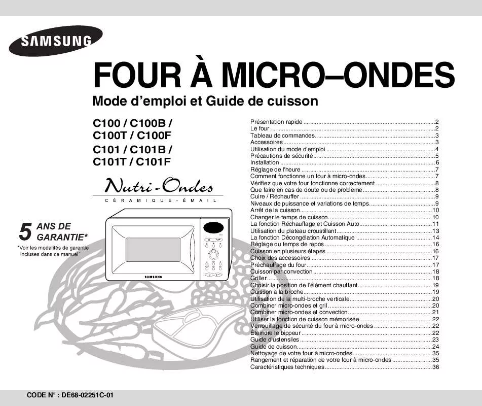 Mode d'emploi SAMSUNG C100-5