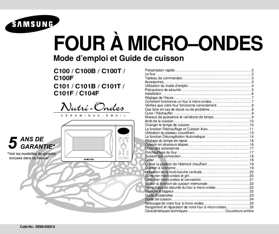 Mode d'emploi SAMSUNG C104F