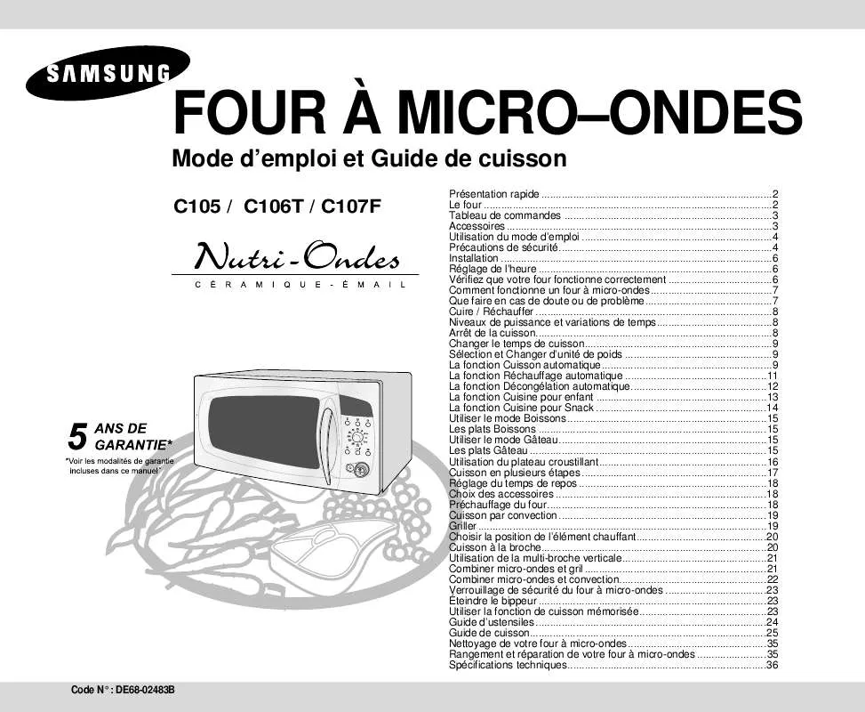 Mode d'emploi SAMSUNG C107F