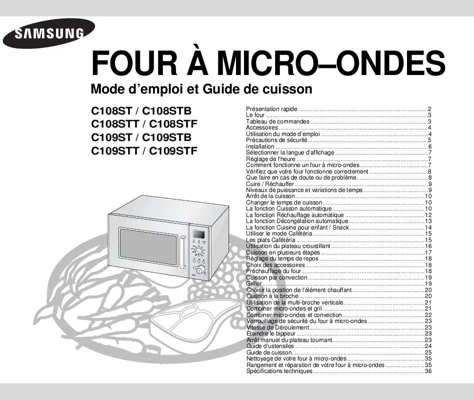 Mode d'emploi SAMSUNG C108STF