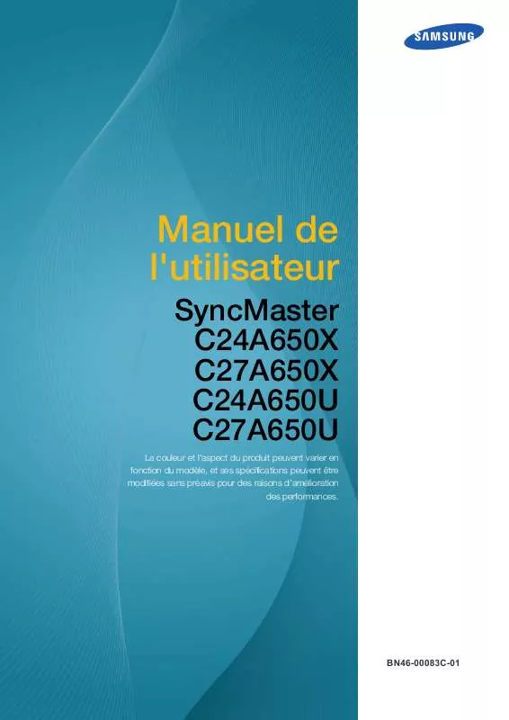 Mode d'emploi SAMSUNG SYNCMASTER C27A650X