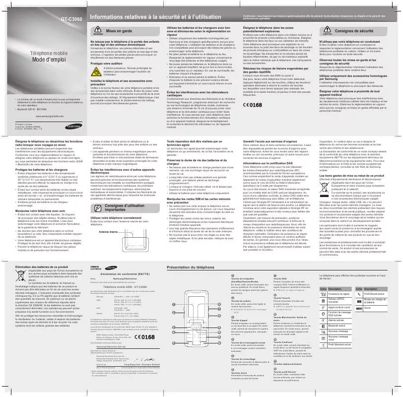 Mode d'emploi SAMSUNG C3060