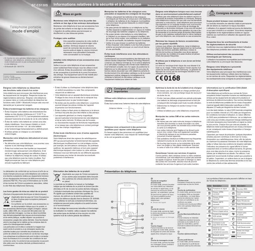 Mode d'emploi SAMSUNG C5130