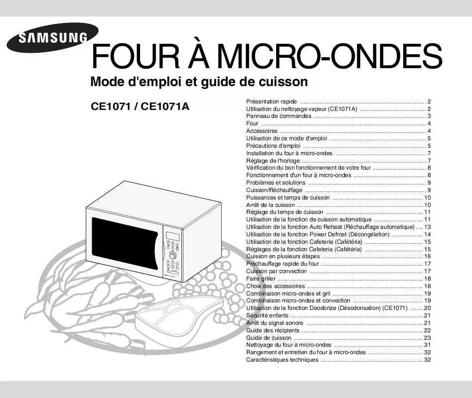 Mode d'emploi SAMSUNG CE1071-S/XEN