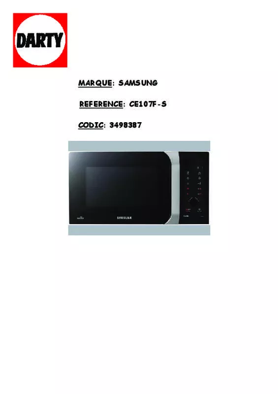 Mode d'emploi SAMSUNG CE107M-4S