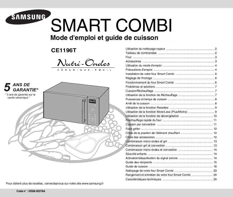 Mode d'emploi SAMSUNG CE1196T-B