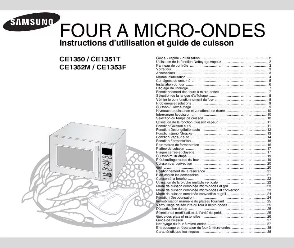 Mode d'emploi SAMSUNG CE1350-S