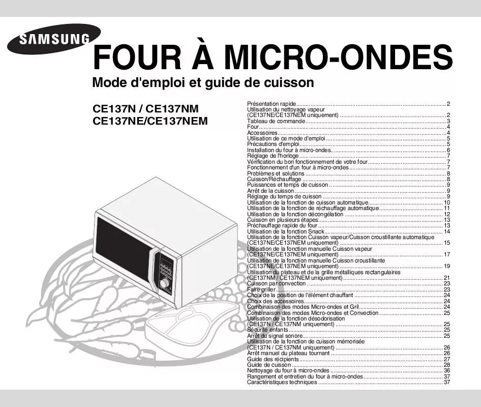 Mode d'emploi SAMSUNG CE137NM-B