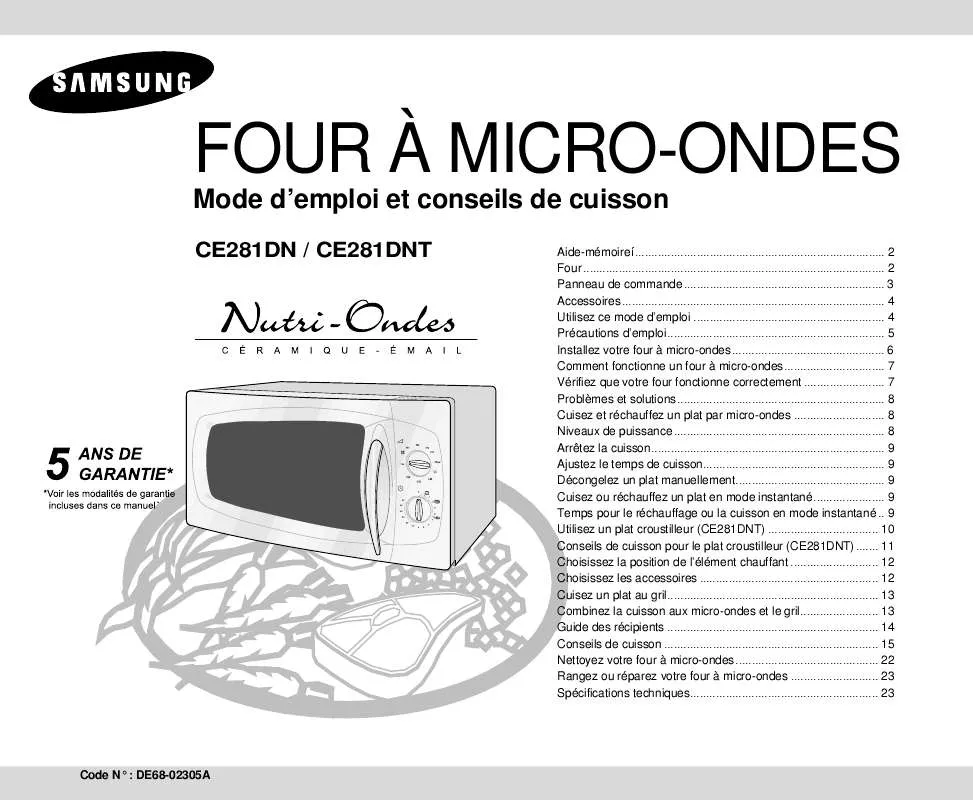 Mode d'emploi SAMSUNG CE281DN