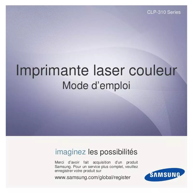 Mode d'emploi SAMSUNG CLP-310N