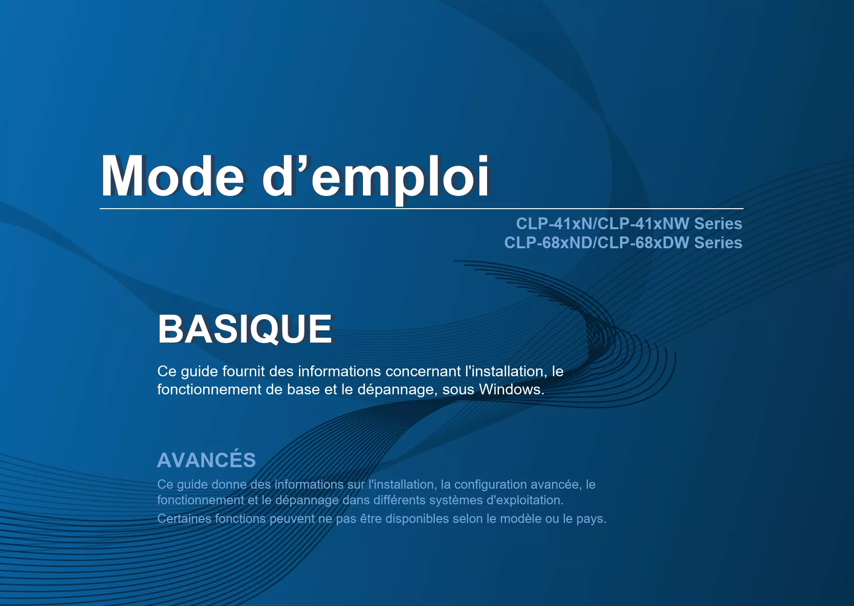 Mode d'emploi SAMSUNG CLP-415N/XEG