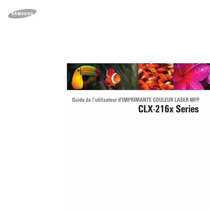 Mode d'emploi SAMSUNG CLX-2160-XAA