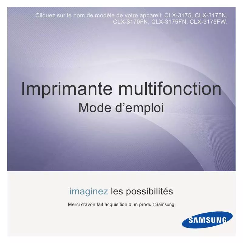 Mode d'emploi SAMSUNG CLX-3175/SEE