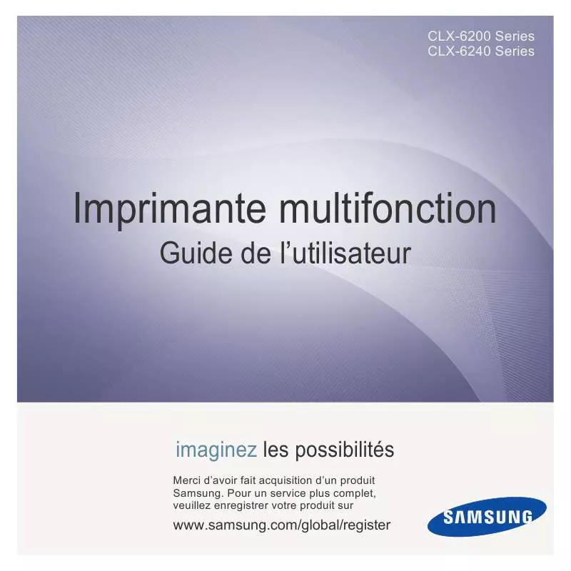 Mode d'emploi SAMSUNG CLX-6200FX/XEU